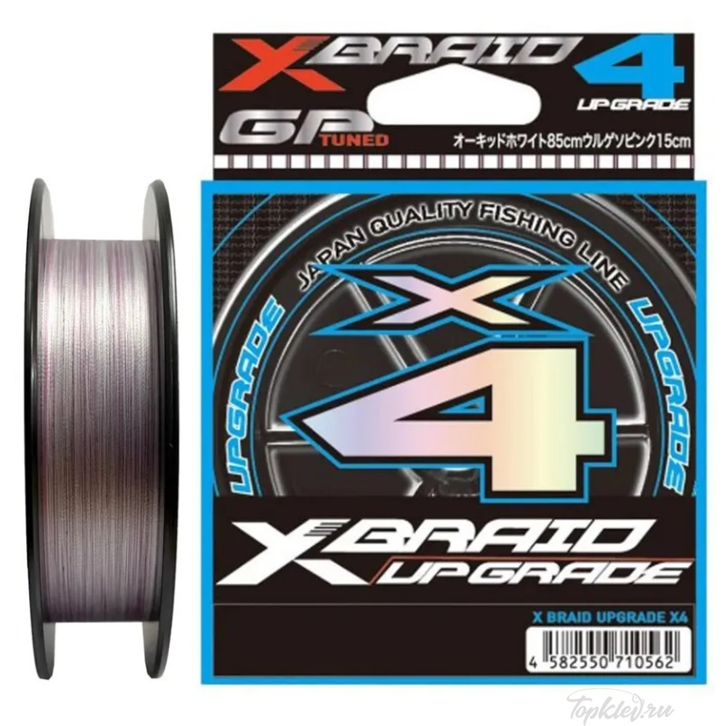 Шнур плетеный YGK X-Braid Upgrade X4 #0.8 (200 м, 0.148 мм, 6.3 кг) #Белый/розовый