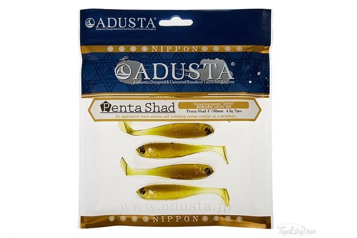 Приманка Adusta Penta shad 3" #118 Ghost Ayu