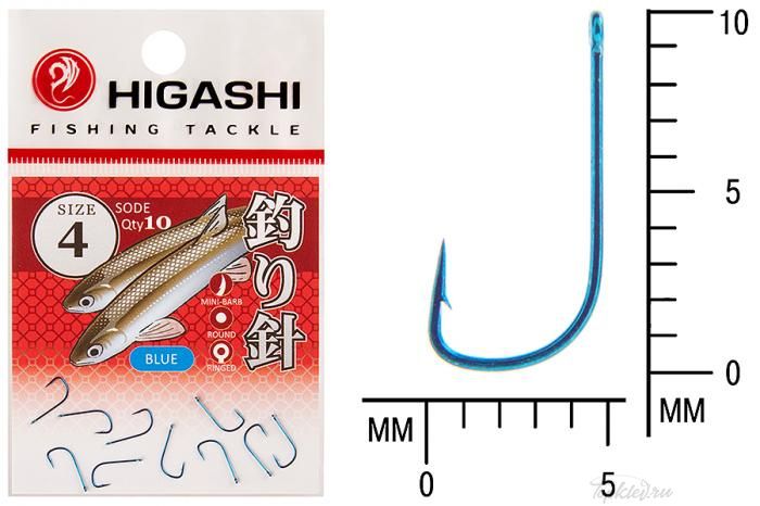Крючок Higashi Sode ringed #4 Blue Крючок Higashi Sode ringed #4 Blue