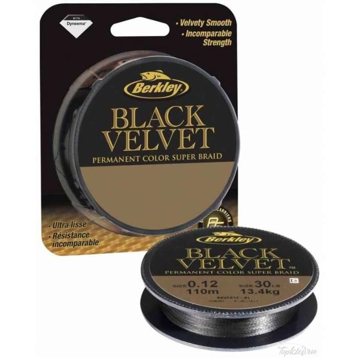 Шнур плетеный Berkley "VELVET" 0.28mm (110m)(36.4kg)(черная)