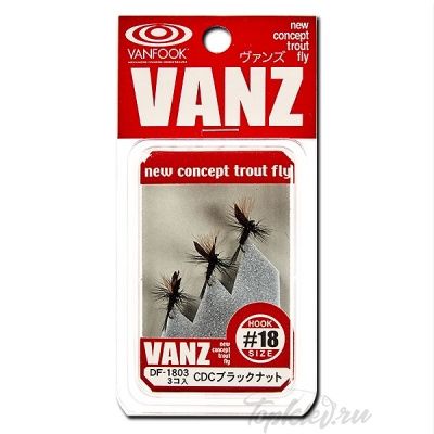 Набор Vanfook Dry Fly 1803 CDC black gnat