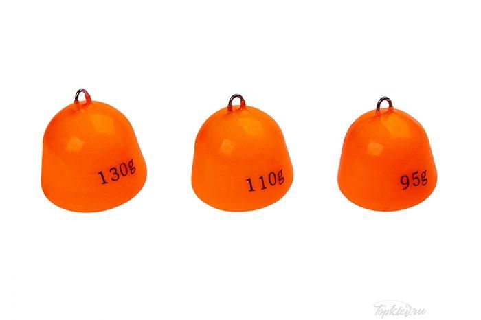 Грузило Higashi Bell Sinker Fluo orange 200гр Грузило Higashi Bell Sinker Fluo orange 200гр
