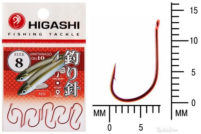Крючок Higashi Umitanago ringed #8 Red