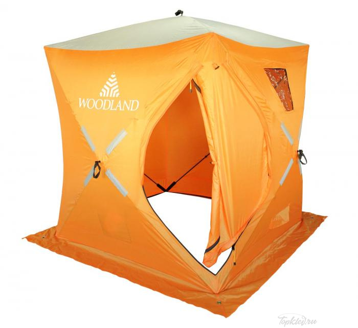 Палатка зимняя Woodland ICE FISH 2, 165х165х185 см (оранжевый) NEW