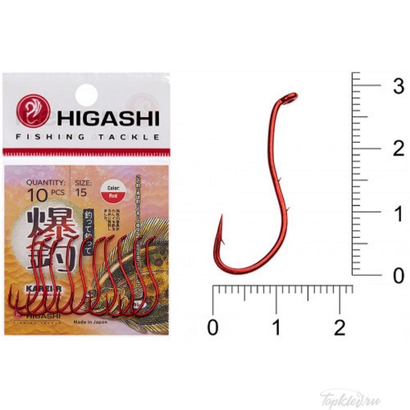 Крючок Higashi Karei R #15 #Red