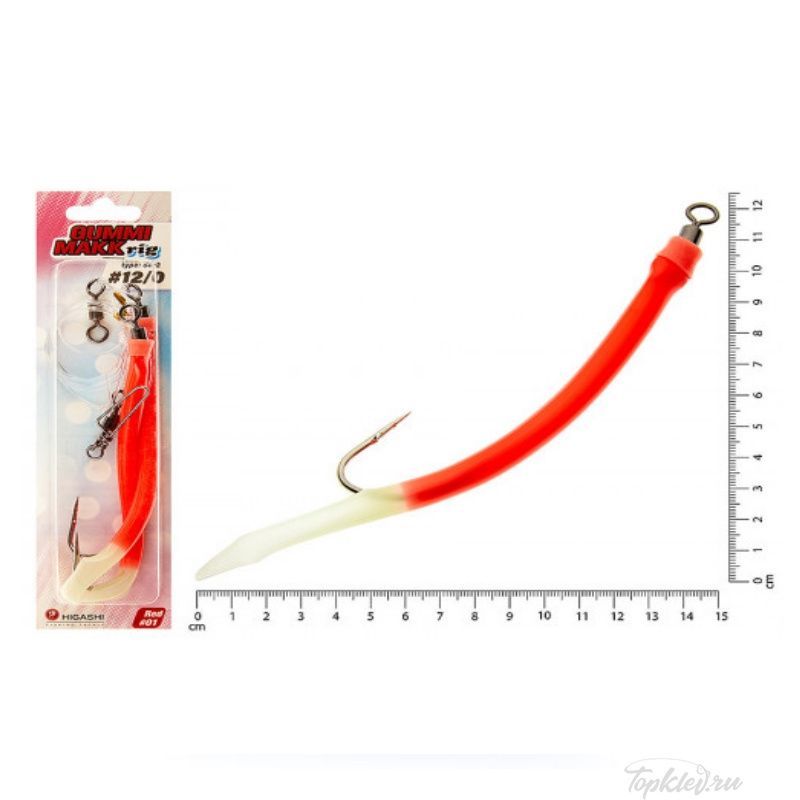 Оснастка Higashi Gummi Makk rig SB2 #01 Red #12-0 Оснастка Higashi Gummi Makk rig SB2 #01 Red #12-0