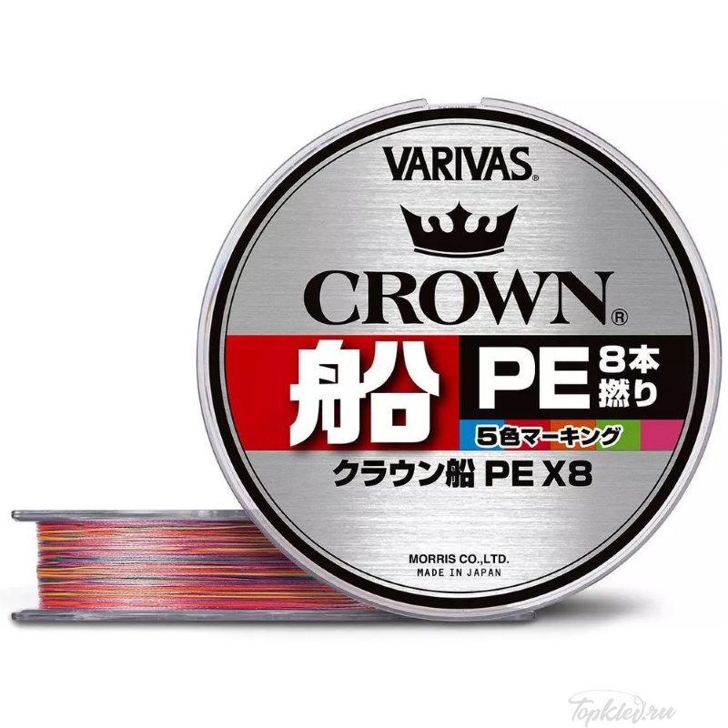 Шнур плетёный Varivas PE Crown Fune PE X8 200m (#1.5) Max 13kg Шнур плетёный Varivas PE Crown Fune PE X8 200m (#1.5) Max 13kg