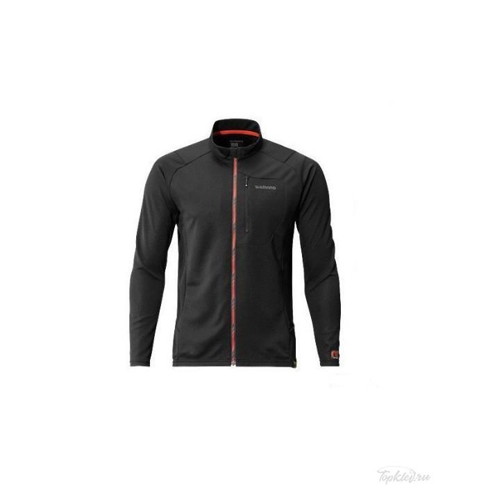 Футболка Shimano MS Full Zip Shirt (long sleeve) SH-001N черный XL