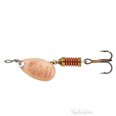 Блесна вращающаяся Mepps "Aglia CU" №00 (1,5г) на подложке 1 шт.