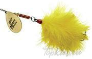 Блесна вращающаяся Mepps "Giant Marabou OR JAUNE" блистер