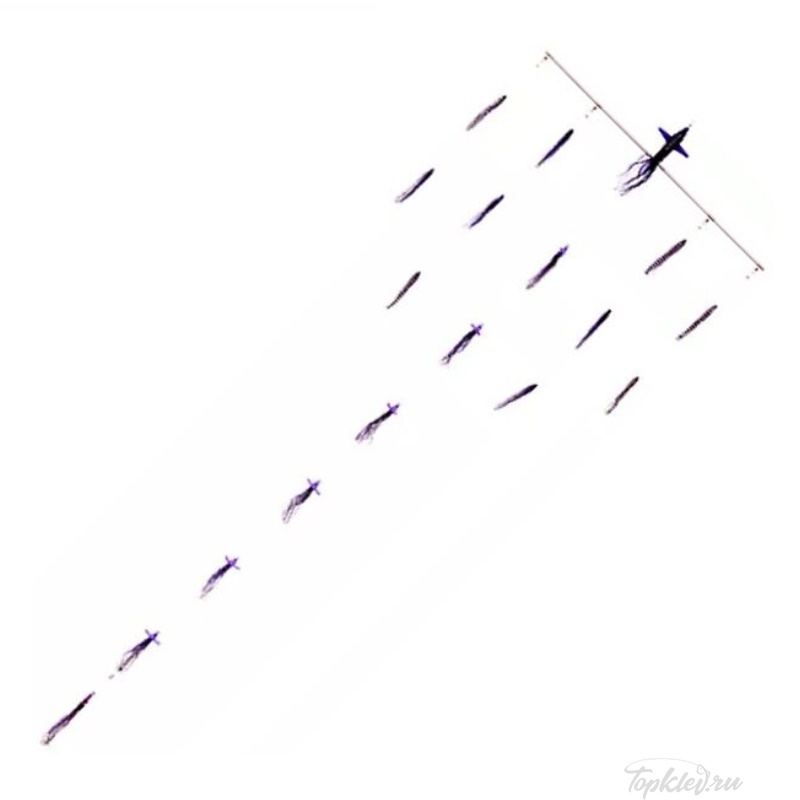 Оснастка Higashi 36 Flock fish 6 Squid 470гр #Purple/Black