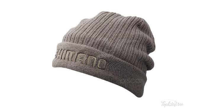 Шапка Shimano BREATH HYPER+℃ Fleece Knit Серая Watch cap CA-064Q