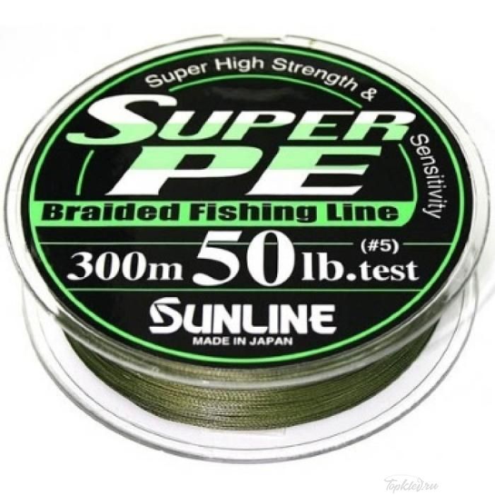 Шнур плетеный Sunline Super PE (d.green) 300м #5.0 50lb