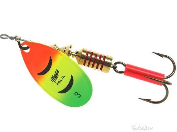 Блесна вращающаяся Mepps "Aglia OR/TIGER" блистер №3