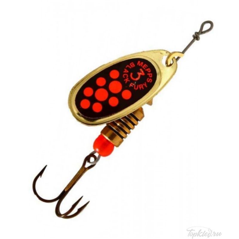 Блесна вращающаяся Mepps Black Fury 3, Gold/Orange ( уп.5шт.)