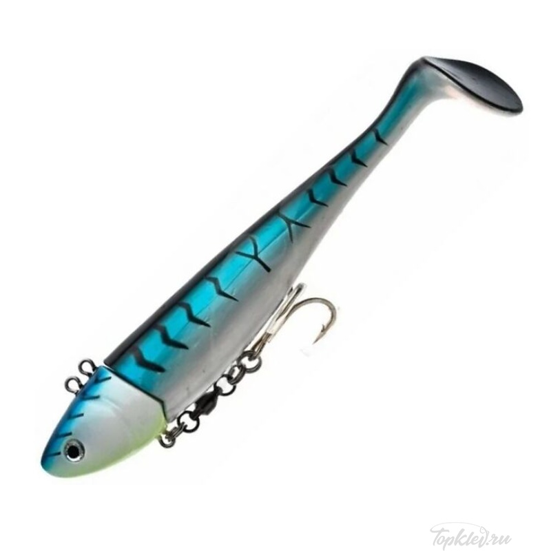 Приманка мягкая огруженная Pro Hunter Regular Paddle Shad Jig UV 28см 750гр #02 Mackerel