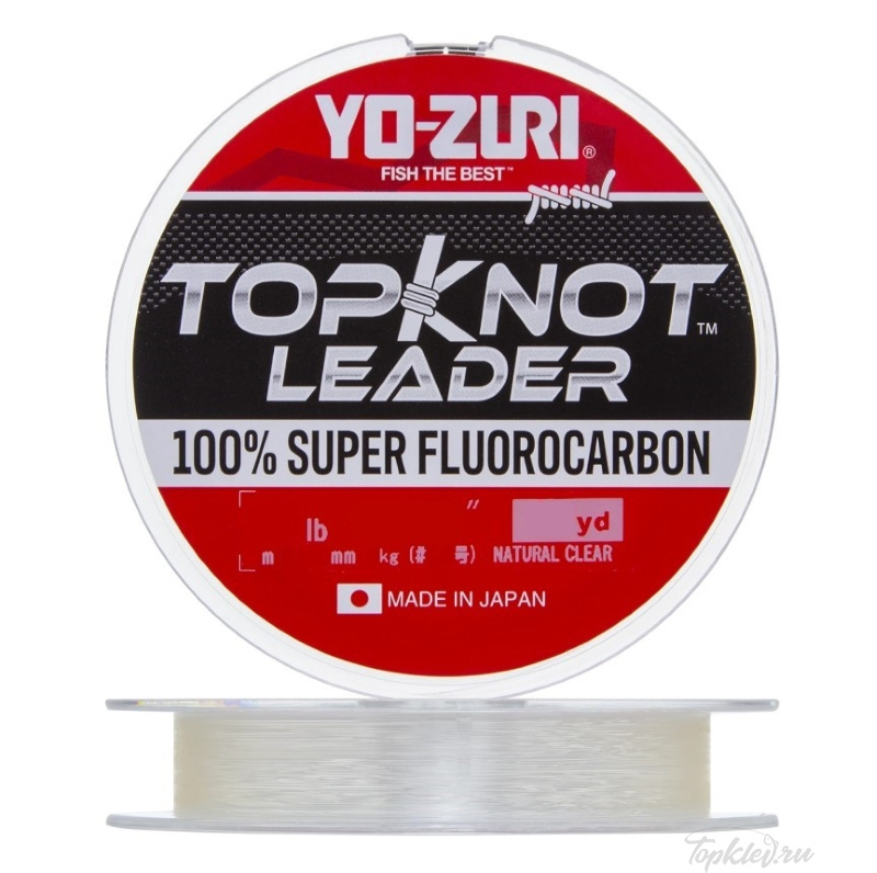 Флюорокарбон Yo-Zuri TOPKNOT LEADER FLUOROCARBON 100% 30YDS 0.570mm (natural clear)