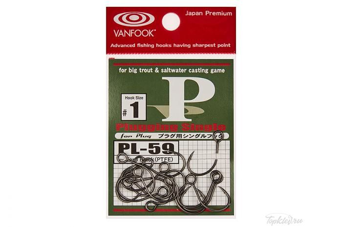 Крючки Vanfook PL-59 #3/0 zero black Крючки Vanfook PL-59 #3/0 zero black