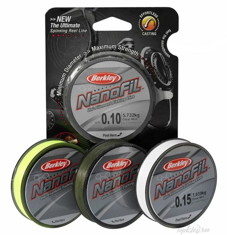Шнур плетеный Berkley NanoFil Clear 125m 0.02mm