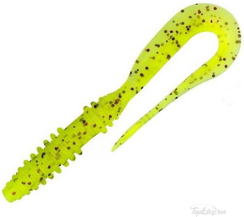 Приманка силиконовая Keitech Mad Wag 4.5" PAL #01 Chartreuse Red Flake