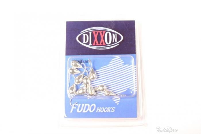 Мормышка вольфрамовая Dixxon-Rus Капля с отверстием d2.5, серебро (10шт)