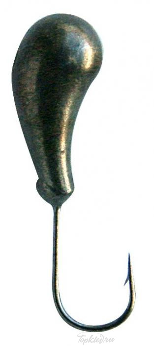 Мормышка вольфрамовая Dixxon-Rus Чесночинка с отверстием d3.5, черный никель (10шт)
