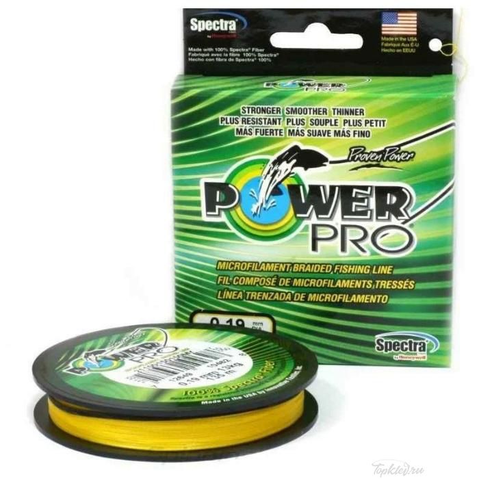Шнур плетеный Power Pro 135м желтая 0,08/4кг