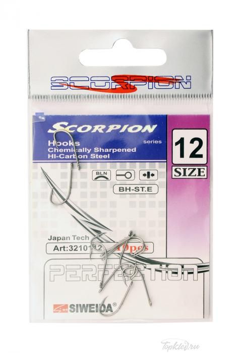Крючок Siweida "SCORPION" BAITHOLDER №12 BLN W/R (10шт.) Крючок Siweida "SCORPION" BAITHOLDER №12 BLN W/R (10шт.)