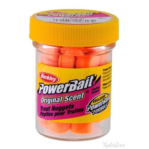Насадка форелевая "Berkley" Power Nuggets 30gr Original Scent Fluo Orange (оранжевый)