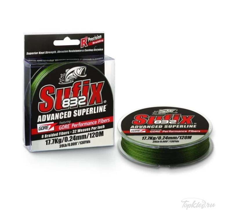 Шнур плетеный Sufix 832 Braid зеленый 135м 0.18мм 12кг