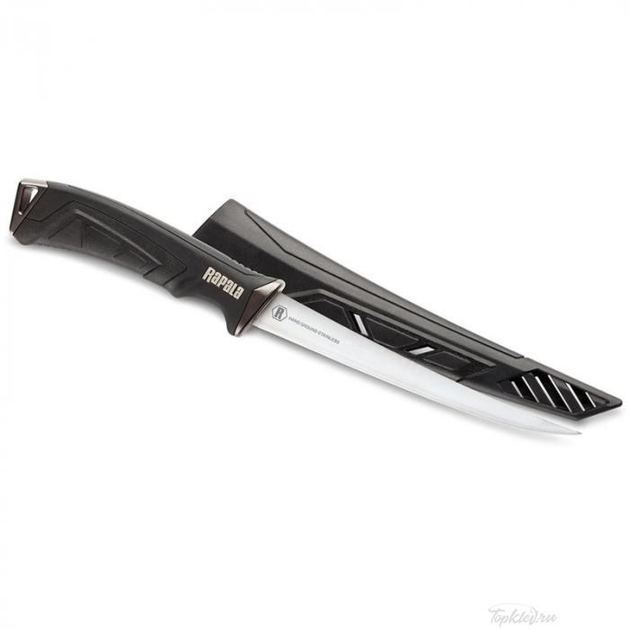 Филейный нож Rapala RCD (лезвие 15 см., рез. рукоятка, чехол пласт. )