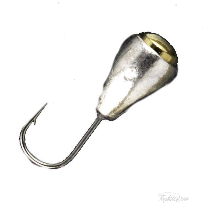 Мормышка вольфрамовая Dixxon DS Fishing Капля с коронкой с отверстием d5,0, серебро (5 шт)