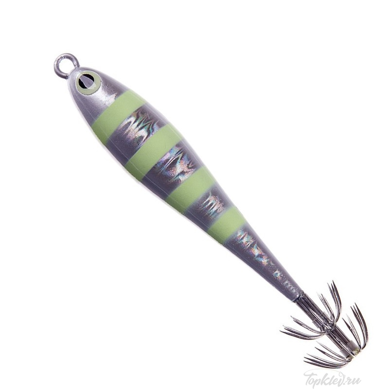 Кальмарница Higashi Squid Paint Sinker 125гр #04 Silver-Zebra Glow