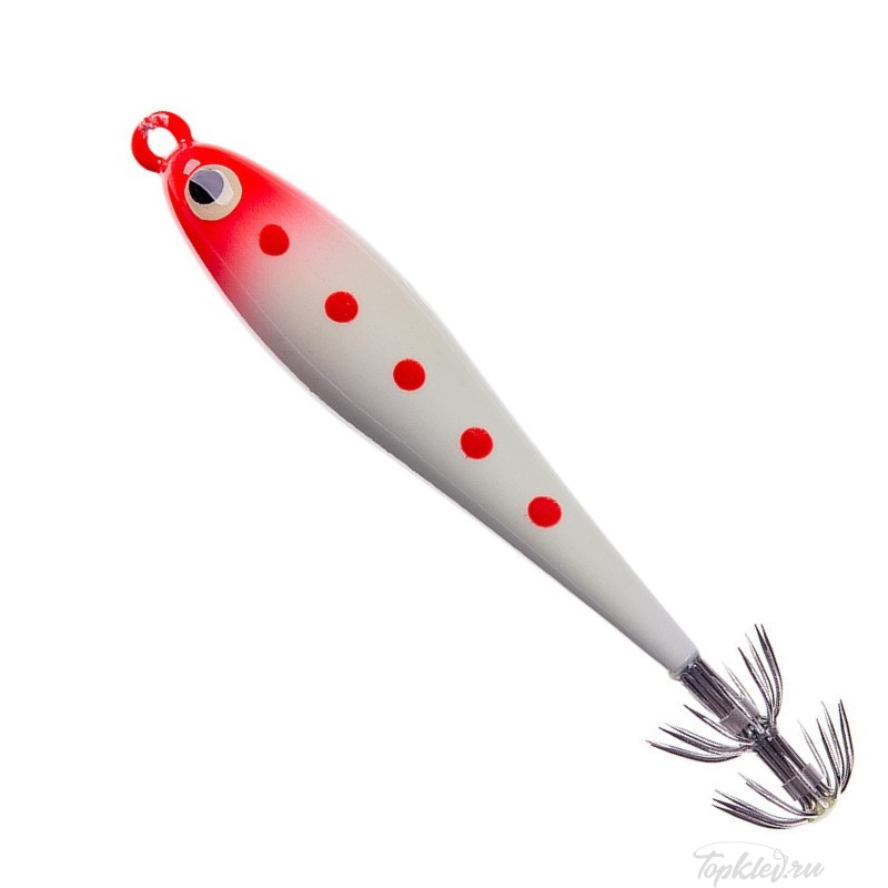 Кальмарница Higashi Squid Paint Sinker 125гр #05 Red Head Spots