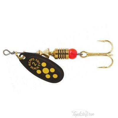 Блесна вращающаяся Mepps "Black Fury JAUNE NR" №2 (4,5г) на подложке 1 шт.