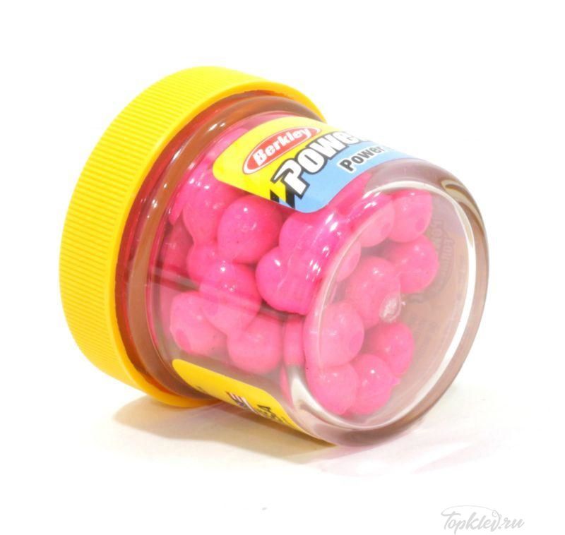 Приманка съедобная икра Berkley PowerBait Dough EGGS Floating (40шт) 14gr Pink