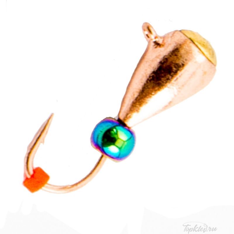 Мормышка вольфрамовая Dixxon DS Fishing Капля с коронкой с ушком d5,0, медь (5 шт)