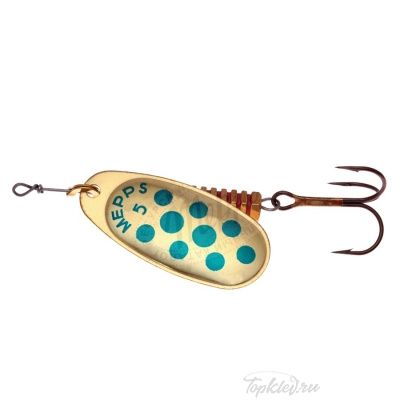 Блесна вращающаяся Mepps "Comet PTS Bleus OR" №5 (11г) на подложке 1 шт.