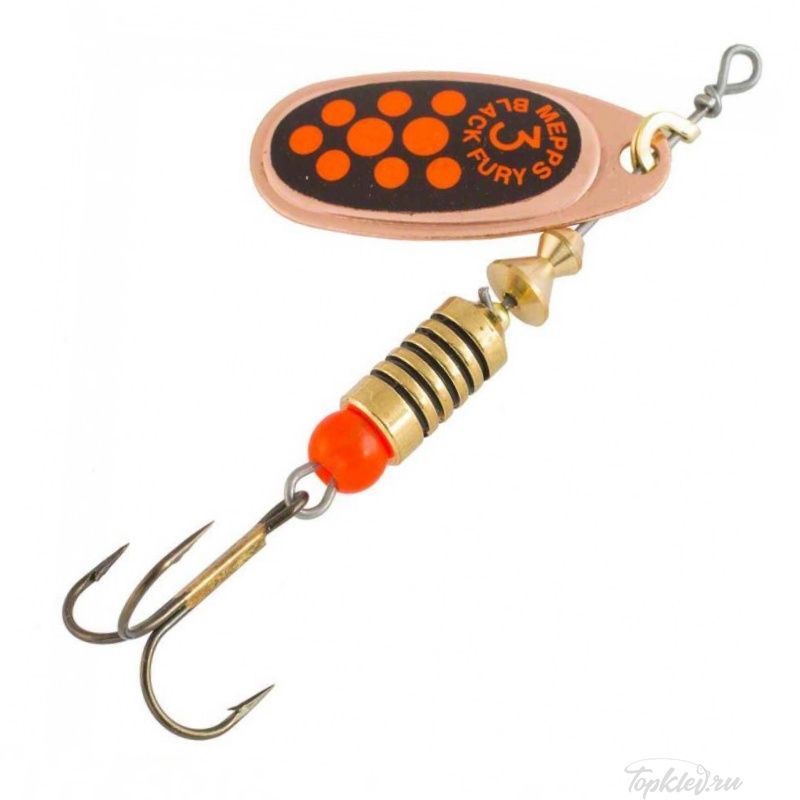 Блесна вращающаяся Mepps Black Fury 3, Copper/Orange ( уп.5шт.)