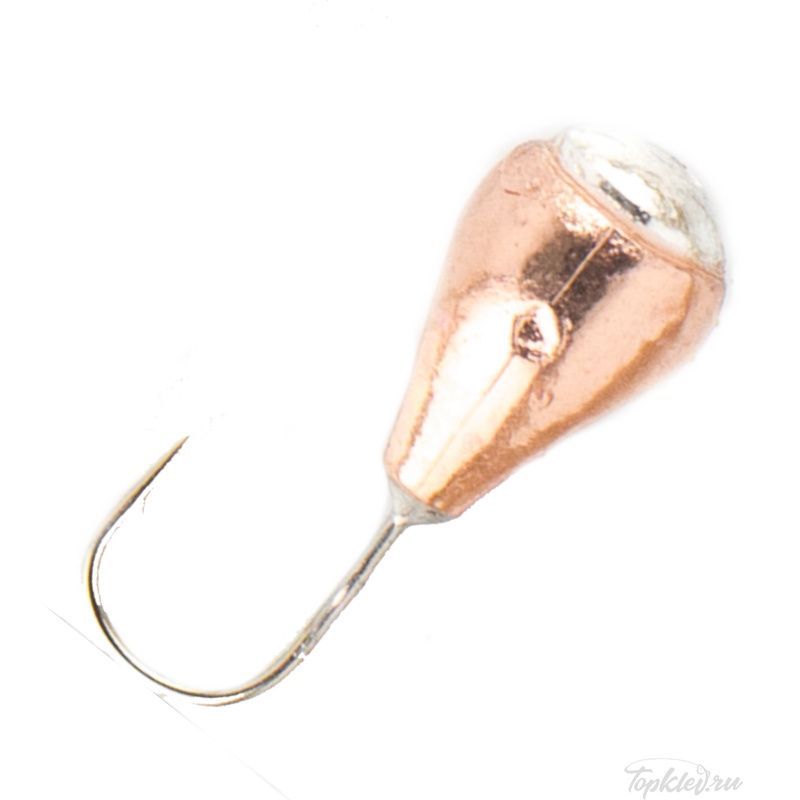 Мормышка вольфрамовая Dixxon DS Fishing Капля с коронкой с отверстием d6,0, медь (5 шт)