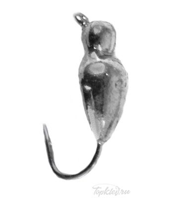 Мормышка вольфрамовая Dixxon-Rus Клоп + шар с ушком S, черный никель (10шт)