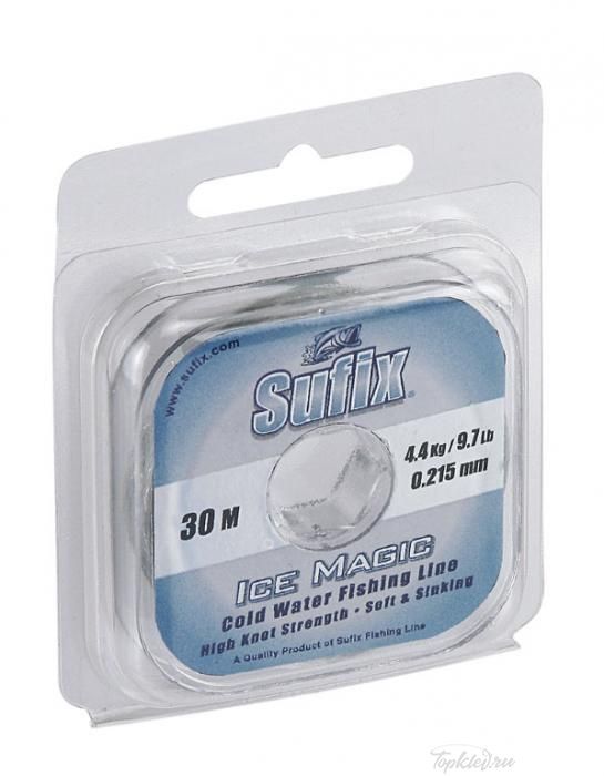 Леска Sufix Ice Magic прозрачная 30м 0.115мм 1,8кг (12 шт)