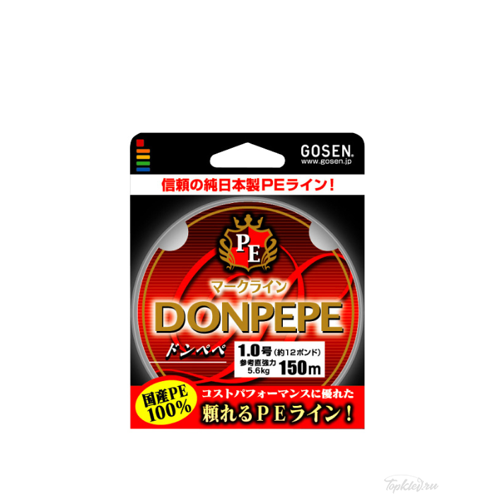 Шнур плетеный Gosen DONPEPE MARKLINE PE 150m #1.0