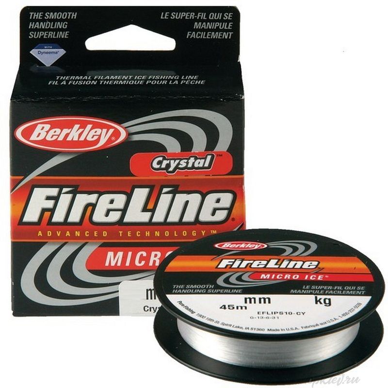 Шнур плетеный Berkley Fireline Micro Ice Crystal 45m 0.20mm 13.2kg