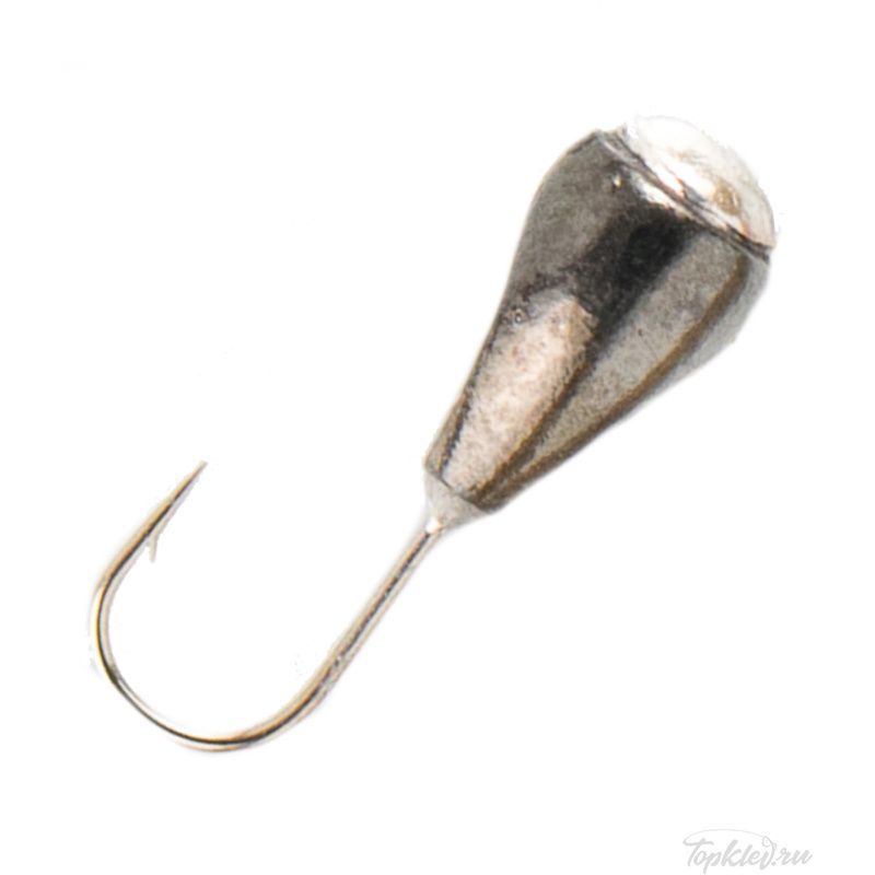 Мормышка вольфрамовая Dixxon DS Fishing Капля с коронкой с отверстием d5,0, черный никель (5 шт)