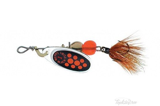 Блесна вращающаяся Mepps "Black Fury ORANGE MCH AG" блистер №1