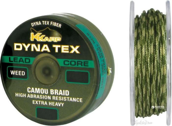 Лидкор ACE Hard-On Camo Lead Core - Weed 45lb x25m материал для противозакручивателя зел.