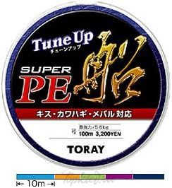 Шнур плетёный PE Toray TUNE UP NAGE SUPER PE 250м #0.6 multicolor 4,7кг.
