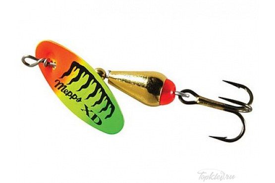 Блесна вращающаяся Mepps "XD TRI FLUO OR/TIGER" блистер №1