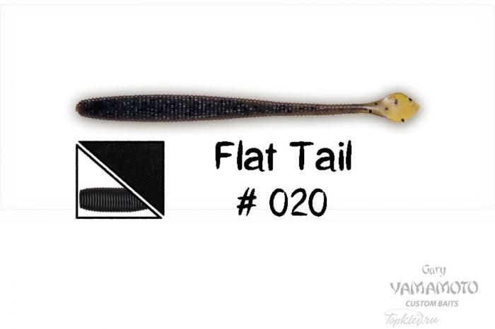 Приманка Gary Yamamoto Flat Tail 4.5" #020 Приманка Gary Yamamoto Flat Tail 4.5" #020